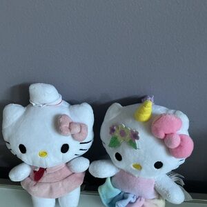 Hello Kitty White and Pink Stuffed Animals